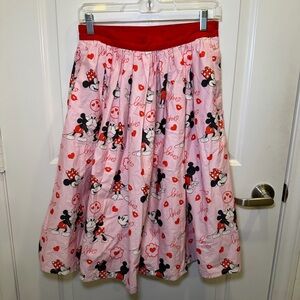 NWT Unique Vintage Disney Mickey and Minnie Mouse Women’s Skirt